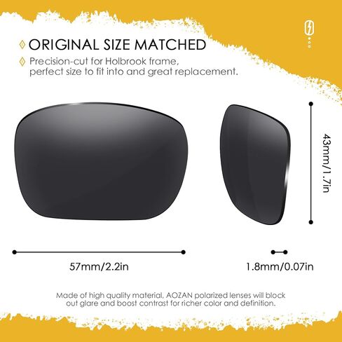 عدسات بديلة ANSI Z87.1 متوافقة مع نظارات Oakley Holbrook OO9102 الشمسية in Kuwait