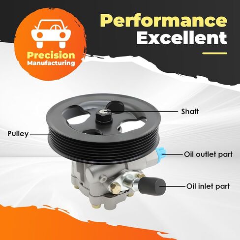 Power Steering Pump w/Pulley Compatible with QX56 2004-2011 Pathfinder 2008-2010 Armada 2005-2009 Titan 2004-2010 5.6L Replace 21-5366 491107S000 96-5366 in Saudi Arabia