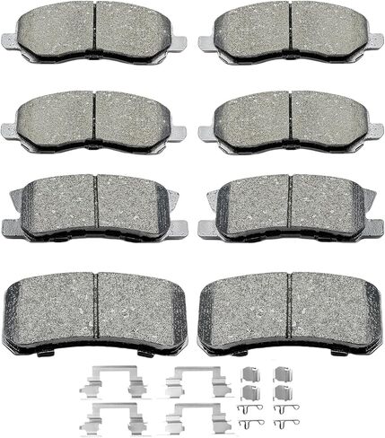 D866 D868 8pcs Ceramic Front Rear Brake Pads With Clips Fit For Chrysler 200,For Chrysler Sebring,For Dodge Avenger,For Jeep Compass/Patriot,For Mitsubishi Lancer/Outlander/Outlander Sport/RVR in Saudi Arabia