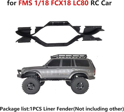 for FMS 1/18 FCX18 LC80 RC Car Fender,RC Car Mudguard Fender Liner for FMS 1/18 FCX18 LC80 RC Car Fender Upgrade Part (Black) in Saudi Arabia
