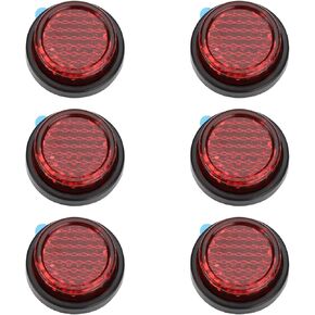6pcs 20mm Stick-on Small Round License Plate Safety Reflectors Suitable for Motorcycle Electric Vehicle Bicycle Rear Fenders Trailer Fences Door Posts in Saudi Arabia