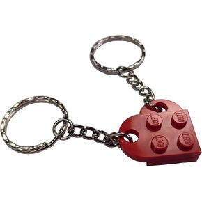 Basic Brick Heart Keychain Set (Set of 2) - 18 colors mix/match in Saudi Arabia
