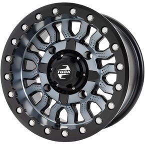 4/156 Tusk Fremont Beadlock Wheel 14x7 Compatible with Polaris RZR XP Turbo 2016-2025 /Yamaha YXZ 1000 2019-2025 (Matte/Black, Offset 4.0+3.0) in Kuwait
