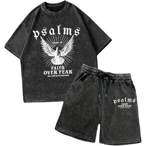 SOLY HUX Men's Retro Short Set Graphic Short Sleeve T Shirts and Shorts 2 Piece Clothes Summer Outfits in Saudi Arabia