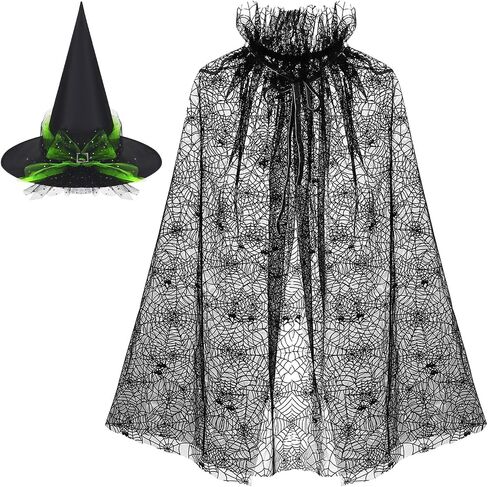 Tutu Dreams LED Witch Costume for Girls 3-10Y Kids with Hat Cape Socks Halloween Party Dress Up Outfit in Kuwait