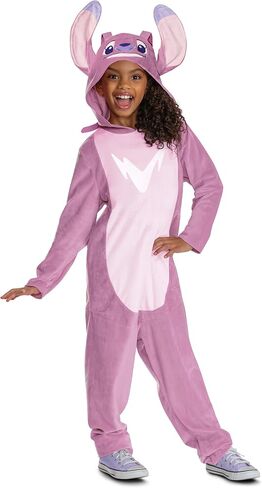 Disney Lilo & Stitch Angel Costume for Kids, Official Lilo and Stitch Hooded Jumpsuit Outfit in Saudi Arabia