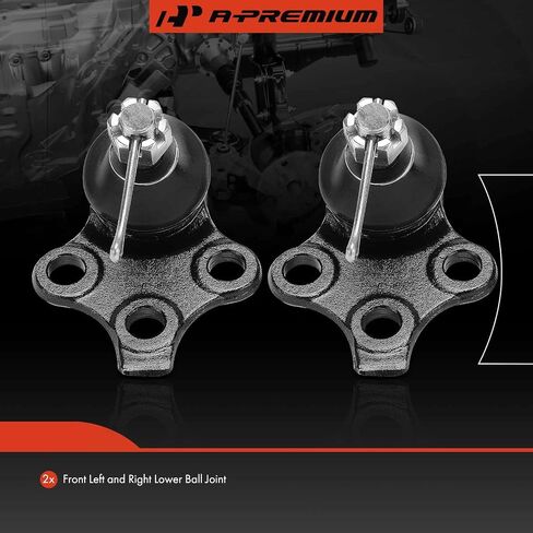 A-Premium 2 x Front Lower Ball Joint, Compatible with Buick Skyhawk, Skylark, Somerset, Somerset Regal & Cadillac Cimarron & Chevrolet Beretta, Cavalier, Corsica & Oldsmobile Achieva, Calais & Pontiac in Saudi Arabia