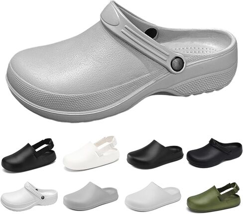 Unisex EVA clog slippers, comfortable, durable, non-slip, oil-resistant, waterproof, professional chef and nurse work shoes, casual style, two-wear minimalist kitchen shoes in Kuwait