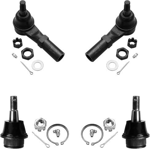 Detroit Axle - Front 4pc Suspension Kit for 2002-2005 Dodge Ram 1500, 2 Outer Tie Rod Ends 2 Lower Ball Joints 2003 2004 Replacement in Saudi Arabia