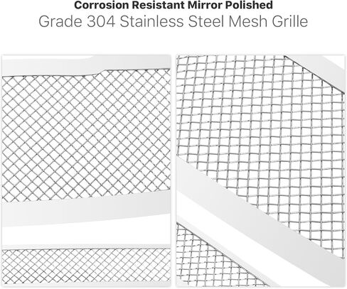 APS Compatible with Chrysler Crossfire 2004-2008 Main Upper Lower Bumper Stainless Steel Chrome Mesh Front Grill Grille Insert Combo S18-T80877R in Saudi Arabia