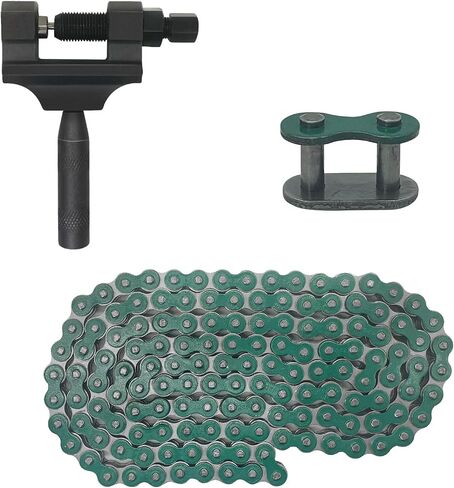 420 Motorcycle Chain and Chain Breaker,420 Standard Roller Chain 140 Links Heavy Duty Drive Chain for 50cc 70cc 90cc 110cc 125cc Dirt Pit Bike ATV Quad Go Kart Scooter Mini Bike (Colored) in Saudi Arabia