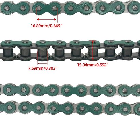 420 Motorcycle Chain and Chain Breaker,420 Standard Roller Chain 140 Links Heavy Duty Drive Chain for 50cc 70cc 90cc 110cc 125cc Dirt Pit Bike ATV Quad Go Kart Scooter Mini Bike (Colored) in Saudi Arabia