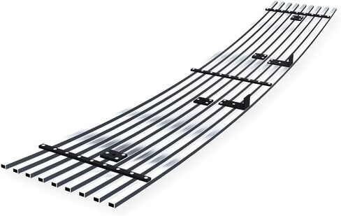 APS Compatible with Infiniti QX56 2004-2010 Lower Bumper Stainless Steel Black 8x6 Horizontal Billet Front Grill Grille Insert N85448J in Saudi Arabia