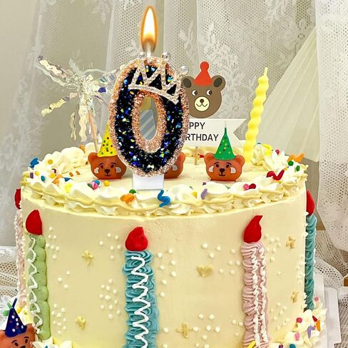Diamond Gold Crown 1st Number Birthday Candles for Cake,2.76 Inch Cake Topper Decoration, for Birthday Party Wedding Decoration Reunions Theme Party in Kuwait