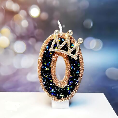 Diamond Gold Crown 1st Number Birthday Candles for Cake,2.76 Inch Cake Topper Decoration, for Birthday Party Wedding Decoration Reunions Theme Party in Kuwait