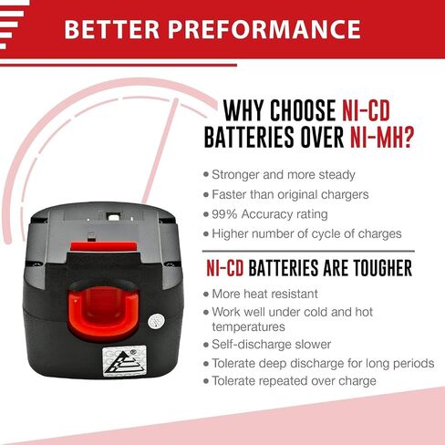 ExpertPower® 12v 1500mAh NiCd Battery for Black & Decker A12 A12-XJ A12EX A1712 FS120B FSB12 HPB12 Firestorm FS120B FS120BX in Saudi Arabia