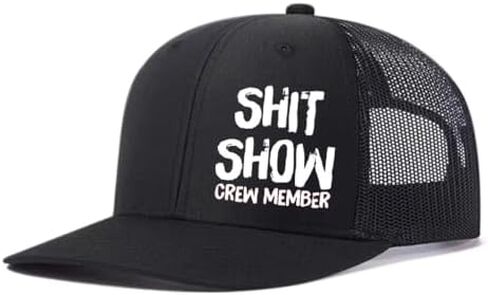 قبعات Shit Show Crew للرجال، قبعات شبكية مطبوعة، قبعات سائقي الشاحنات، قبعات الأب in Kuwait