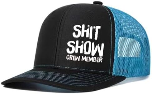 قبعات Shit Show Crew للرجال، قبعات شبكية مطبوعة، قبعات سائقي الشاحنات، قبعات الأب in Kuwait
