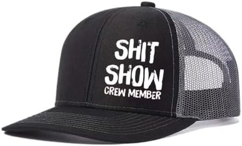 قبعات Shit Show Crew للرجال، قبعات شبكية مطبوعة، قبعات سائقي الشاحنات، قبعات الأب in Kuwait