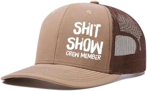 قبعات Shit Show Crew للرجال، قبعات شبكية مطبوعة، قبعات سائقي الشاحنات، قبعات الأب in Kuwait