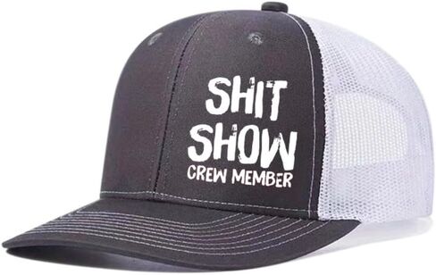 قبعات Shit Show Crew للرجال، قبعات شبكية مطبوعة، قبعات سائقي الشاحنات، قبعات الأب in Kuwait
