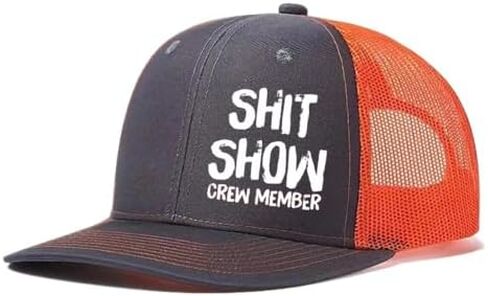 قبعات Shit Show Crew للرجال، قبعات شبكية مطبوعة، قبعات سائقي الشاحنات، قبعات الأب in Kuwait