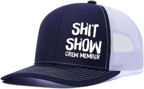 قبعات Shit Show Crew للرجال، قبعات شبكية مطبوعة، قبعات سائقي الشاحنات، قبعات الأب in Kuwait