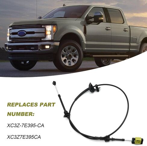 XC3Z-7E395-CA Automatic Transmission Shift Cable, Replacement for Ford Series 250 350 450 550 1999-2004 Super Duty Excursion 5.4L 6.0L 7.3L V8 Diesel, Replaces XC3Z7E395CA in Saudi Arabia