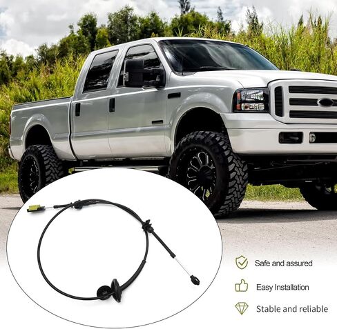 XC3Z-7E395-CA Automatic Transmission Shift Cable, Replacement for Ford Series 250 350 450 550 1999-2004 Super Duty Excursion 5.4L 6.0L 7.3L V8 Diesel, Replaces XC3Z7E395CA in Saudi Arabia