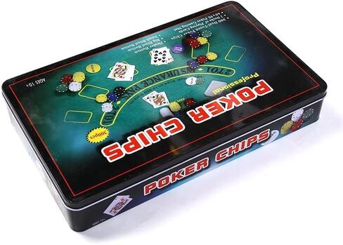 مجموعة شرائح البوكر LuiceABC 200 من أجل تكساس هولدم، مجموعة رقائق لعبة البوكر بلاك جاك مع مفرش طاولة لألعاب العائلة والأصدقاء وحفلات أعياد الميلاد in Kuwait