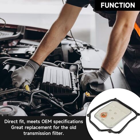 01M 01N Transmission Filter Oil Pan Gasket Kit - Compatible for Volkswagen Beetle 1.8L L4 - Gas 1999-2005 [GL, GLS, GLX, Turbo S, Sport] - Replace Part 01M325429, A000-277-26-95, 99-91-4256 in Saudi Arabia