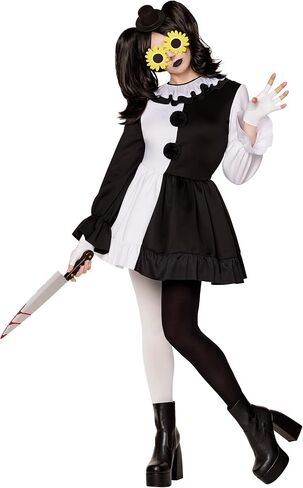 Spirit Halloween Terrifier Adult Classic Art the Clown Dress Costume | Officially licensed | Horror | Clown Outfit in Saudi Arabia