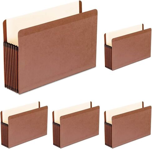 Pendaflex PFX45303 Premium Reinforced 7 بوصات Exp. إعادة التدوير. جيوب للملفات، قانوني، 5/صندوق، أحمر in Saudi Arabia