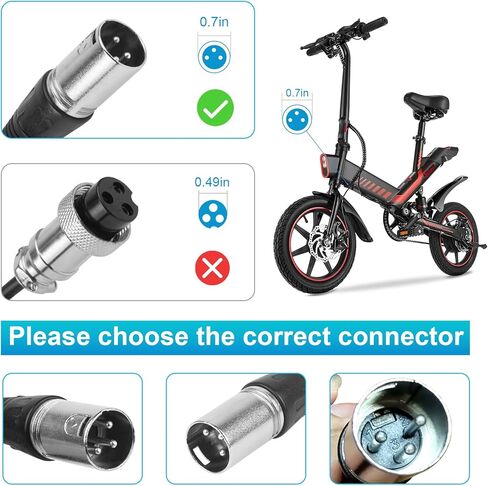 42V 2A Scooter Charger for 36V Li-ion Battery Charger for Razor/Jetson/Voyage, gotrax Charger, ninebot Charger for 36V 10S Lithium Battery in Kuwait