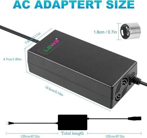 42V 2A Scooter Charger for 36V Li-ion Battery Charger for Razor/Jetson/Voyage, gotrax Charger, ninebot Charger for 36V 10S Lithium Battery in Kuwait