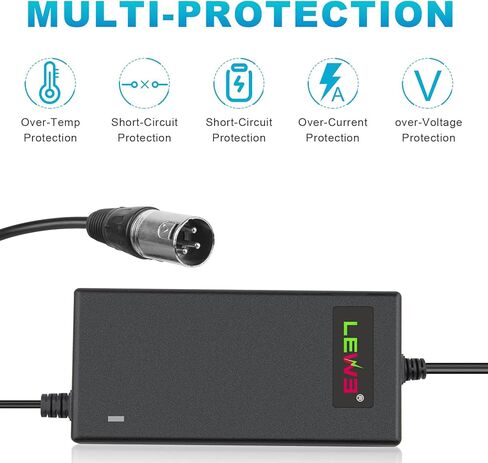 42V 2A Scooter Charger for 36V Li-ion Battery Charger for Razor/Jetson/Voyage, gotrax Charger, ninebot Charger for 36V 10S Lithium Battery in Kuwait