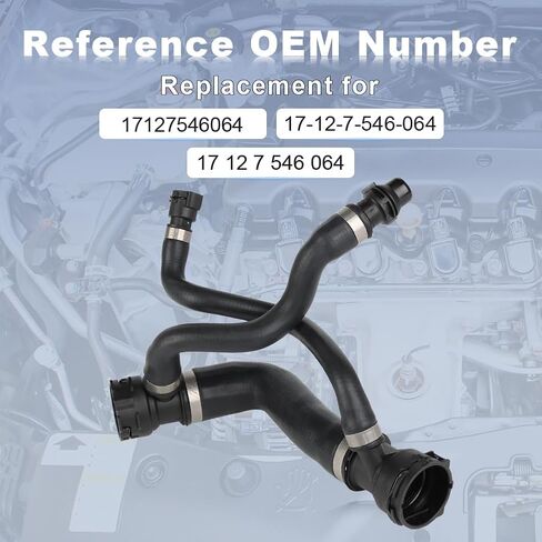خرطوم تبريد علوي من JDMON متوافق مع 2006-2010 BMW 525i/ 525xi / 530i /530xi/ 528i/ 528i xDrive/ 528xi L6 3.0L استبدال # 17127546064 17-12-7-546-064 in Saudi Arabia