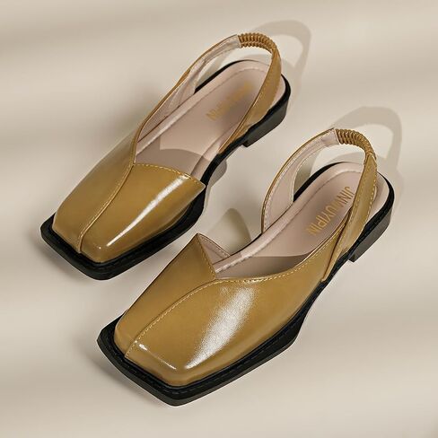 Women's Fashion Square Toe Pumps - Chunky Heel All-Season Comfort Shoes, Stylish Everyday Wear for Work & Social Events in Saudi Arabia