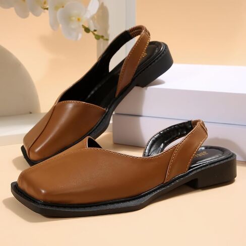 Women's Fashion Square Toe Pumps - Chunky Heel All-Season Comfort Shoes, Stylish Everyday Wear for Work & Social Events in Saudi Arabia