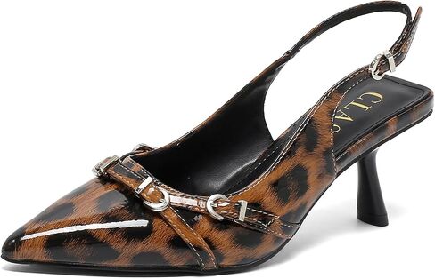 Kitten Heels for Women Strap Pointed Toe Pumps Slingback Heels Mary Jane Wedding Dress Shoes Party Pumps for Dating Party Working in Kuwait