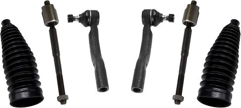 PartsW - طقم توجيه مكون من 6 قطع لسيارة Lexus ES350 2007-2012 جميع الموديلات/Toyota Camry 2007-2011 باستثناء الطرازات الهجينة/ينتهي قضيب الربط الأمامي ورف سائق الركاب الخارجي الداخلي وأحذية ترس صغيرة in Saudi Arabia