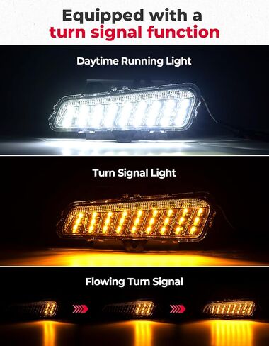 KEMIMOTO LED 1500 Bumper Lights Compatible with Polaris Ranger 1500 XD / 1500 Crew 2024 2025, UTV Front Accent Light with Turn Signal, Brushguard Auxiliary Lights Accessories, Replace# 2889767 (2 PCS) in Saudi Arabia