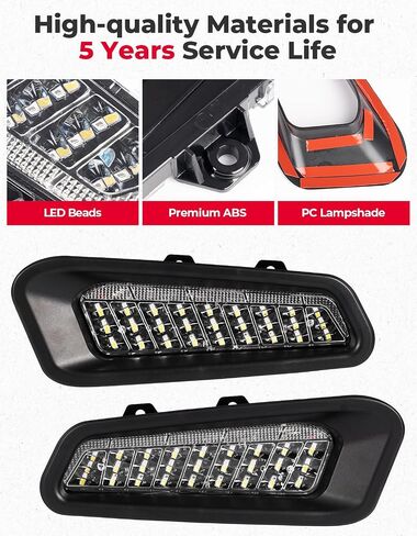 KEMIMOTO LED 1500 Bumper Lights Compatible with Polaris Ranger 1500 XD / 1500 Crew 2024 2025, UTV Front Accent Light with Turn Signal, Brushguard Auxiliary Lights Accessories, Replace# 2889767 (2 PCS) in Saudi Arabia