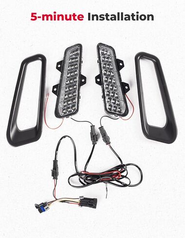 KEMIMOTO LED 1500 Bumper Lights Compatible with Polaris Ranger 1500 XD / 1500 Crew 2024 2025, UTV Front Accent Light with Turn Signal, Brushguard Auxiliary Lights Accessories, Replace# 2889767 (2 PCS) in Saudi Arabia