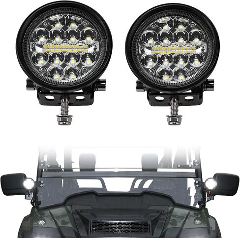 مصابيح LED على شكل عمود لملحقات Honda Pioneer 700-2 700-4 2014-2025، مصابيح مساعدة أمامية مع دعامة تثبيت وأضواء قيادة LED بقعة ضوء عمل أكثر إشراقًا للتوصيل والتشغيل (قطعتان) in Kuwait