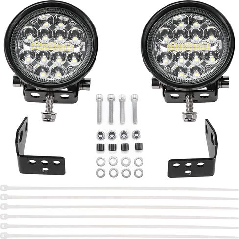 مصابيح LED على شكل عمود لملحقات Honda Pioneer 700-2 700-4 2014-2025، مصابيح مساعدة أمامية مع دعامة تثبيت وأضواء قيادة LED بقعة ضوء عمل أكثر إشراقًا للتوصيل والتشغيل (قطعتان) in Kuwait