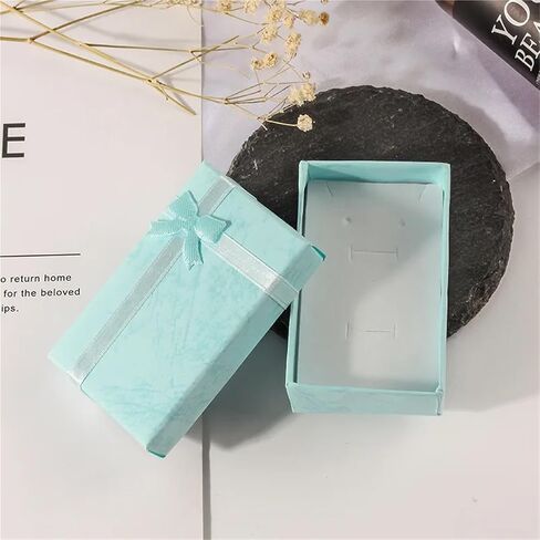 Ring Box Ring Boxes Jewelry Box Jewelry Packaging Boxes Earrings Necklace Carrying Cases Dainty(Blue) in Saudi Arabia