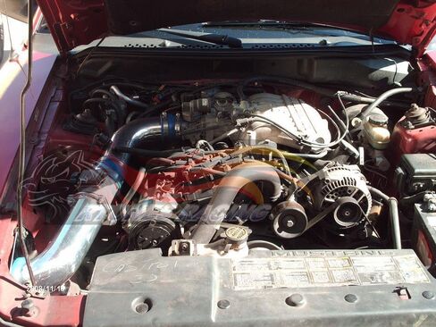 طقم مدخل هواء بارد Rtunes Racing + فلتر كومبو أحمر متوافق مع 94-98 فورد موستانج 3.8L V6 in Saudi Arabia