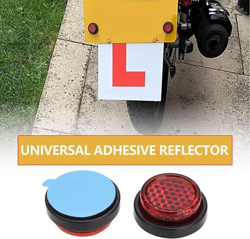 6pcs 20mm Stick-on Small Round License Plate Safety Reflectors Suitable for Motorcycle Electric Vehicle Bicycle Rear Fenders Trailer Fences Door Posts in Saudi Arabia