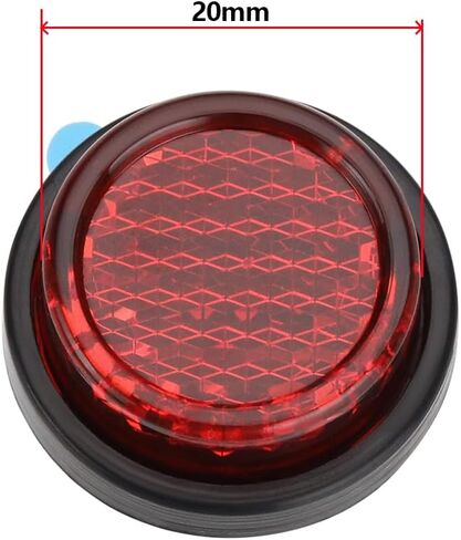 6pcs 20mm Stick-on Small Round License Plate Safety Reflectors Suitable for Motorcycle Electric Vehicle Bicycle Rear Fenders Trailer Fences Door Posts in Saudi Arabia
